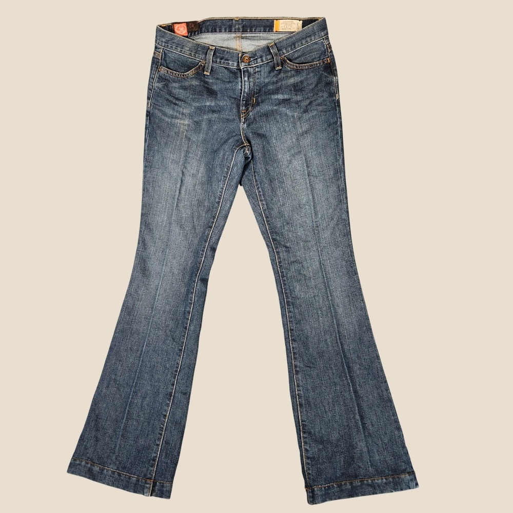 Gap 1969 Long and Lean Jeans Womens 4R Blue Excellent Flared Stretch Denim